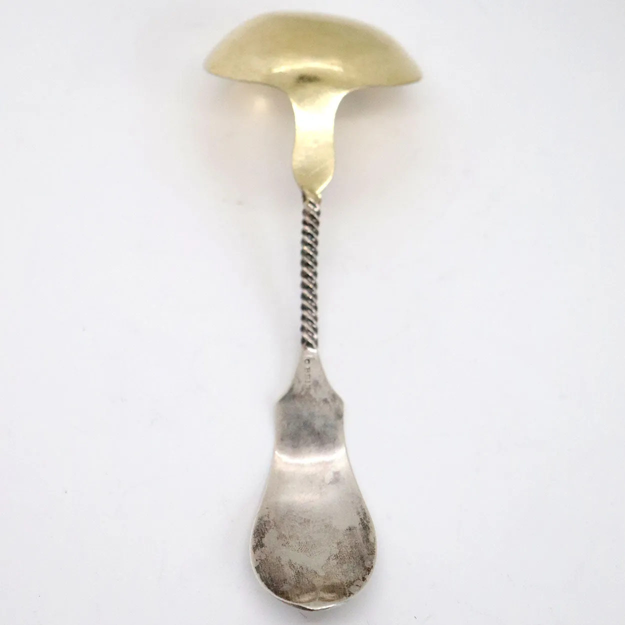 Small American Charles Bein Gilt Coin Silver Ladle and Leather Case