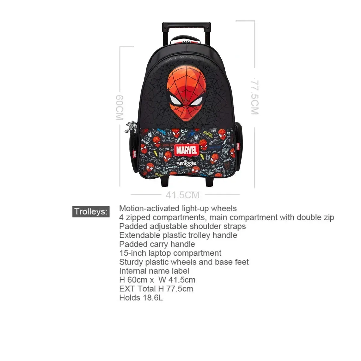 Smiggle All Stars Trolley Backpack