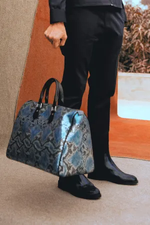 Snake Textured Leather Bag