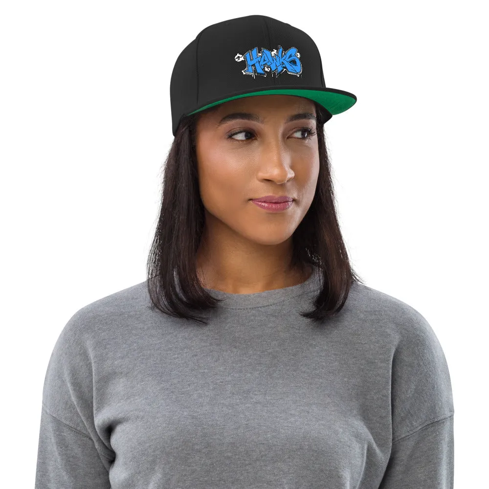 Snapback Hat ~ Jr Hawks Graffiti