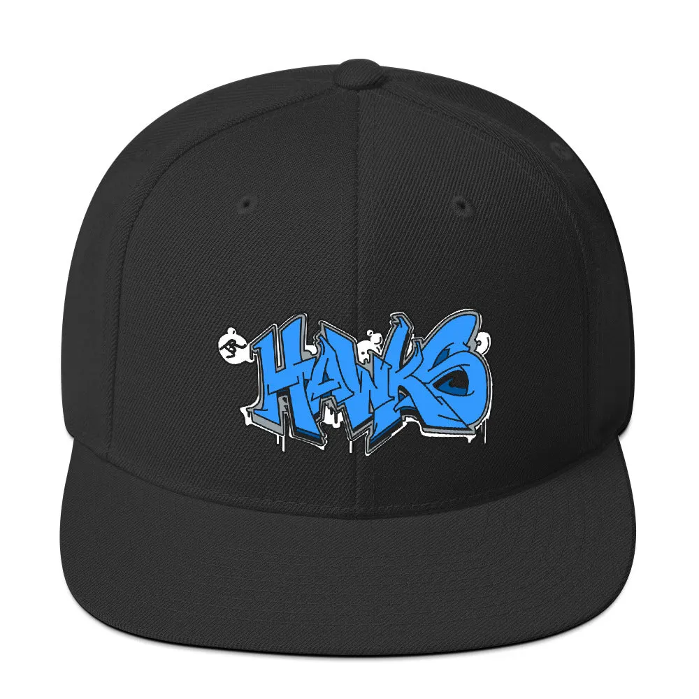 Snapback Hat ~ Jr Hawks Graffiti