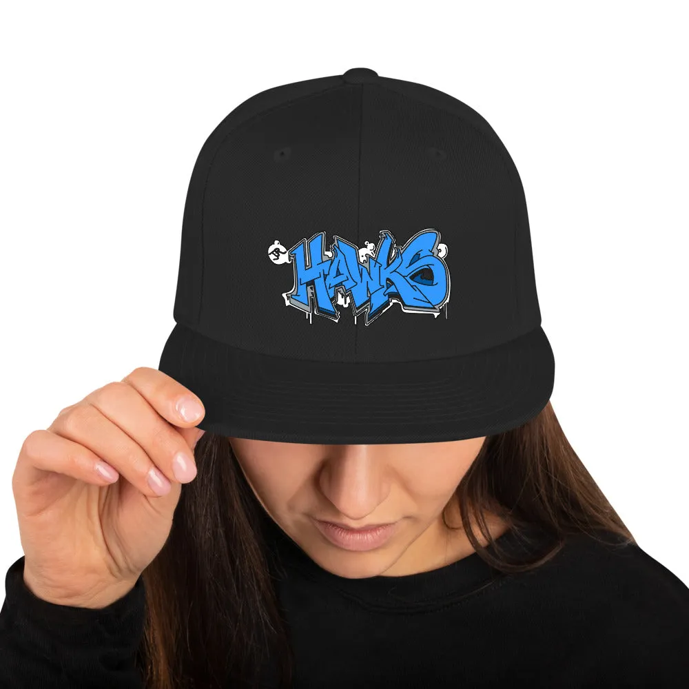 Snapback Hat ~ Jr Hawks Graffiti