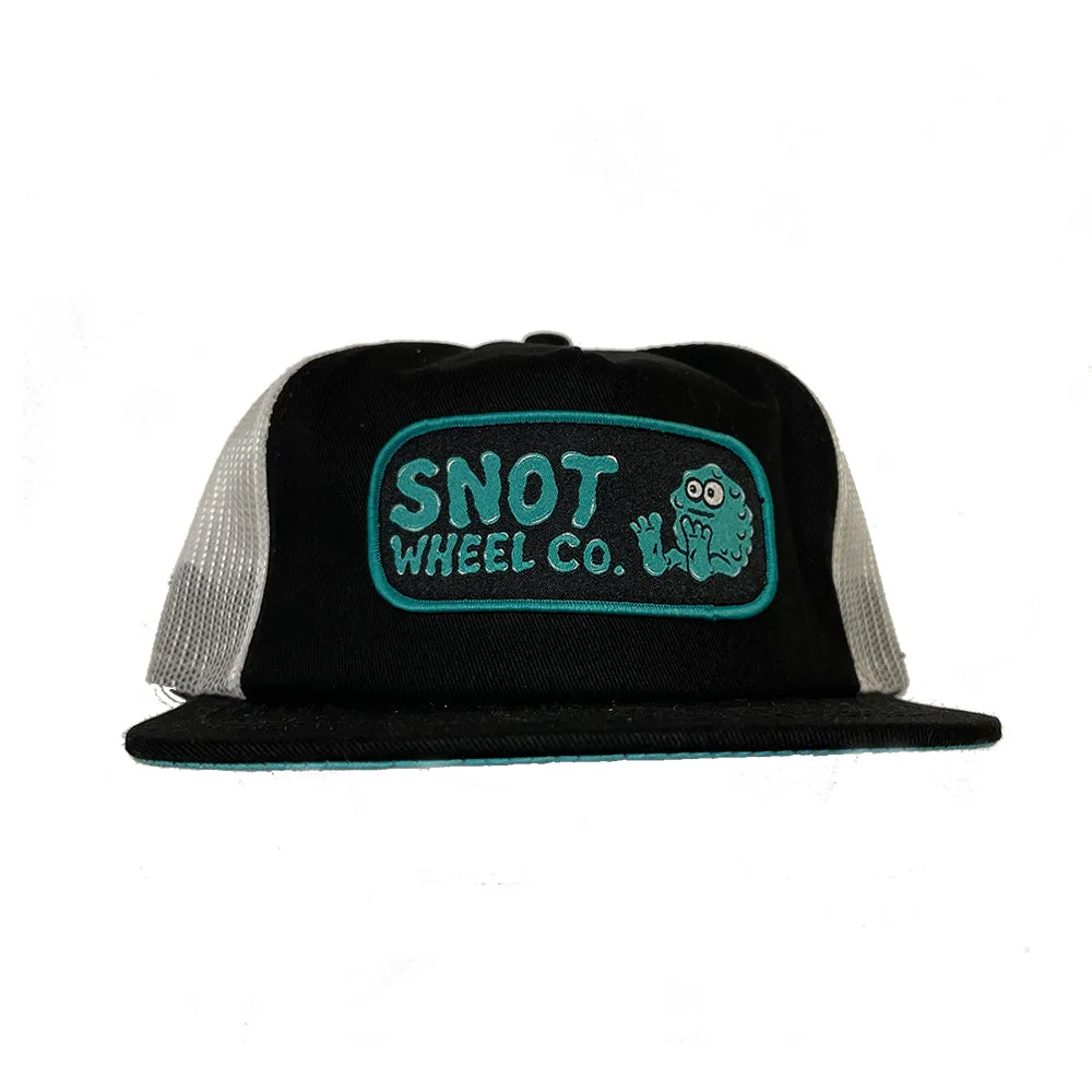 Snot Wheel Co Mesh Trucker Cap - Black/White