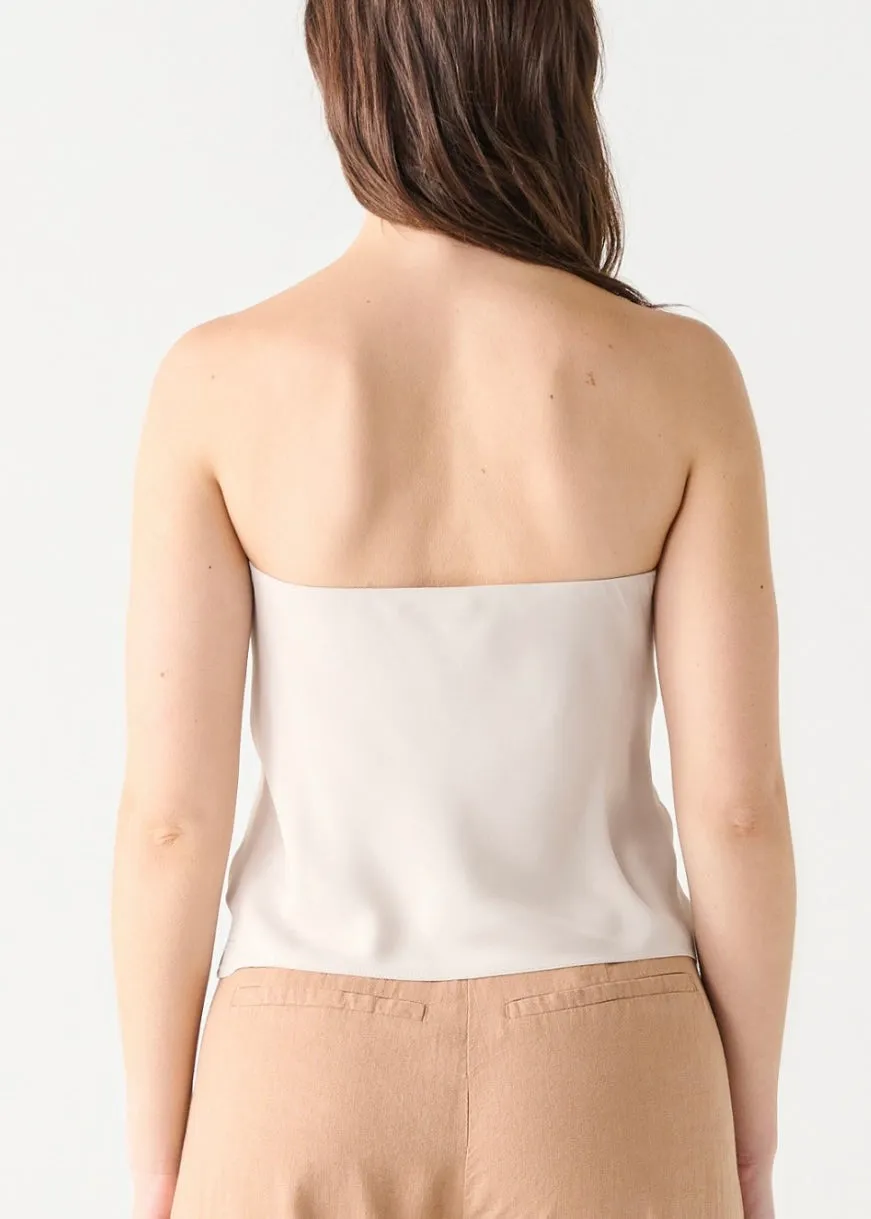 Strapless Satin Tank