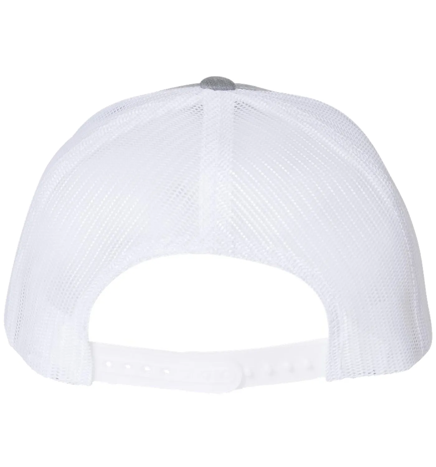 Stripah Kraken 6 Panel Trucker Snap Back Heather Grey White Hat