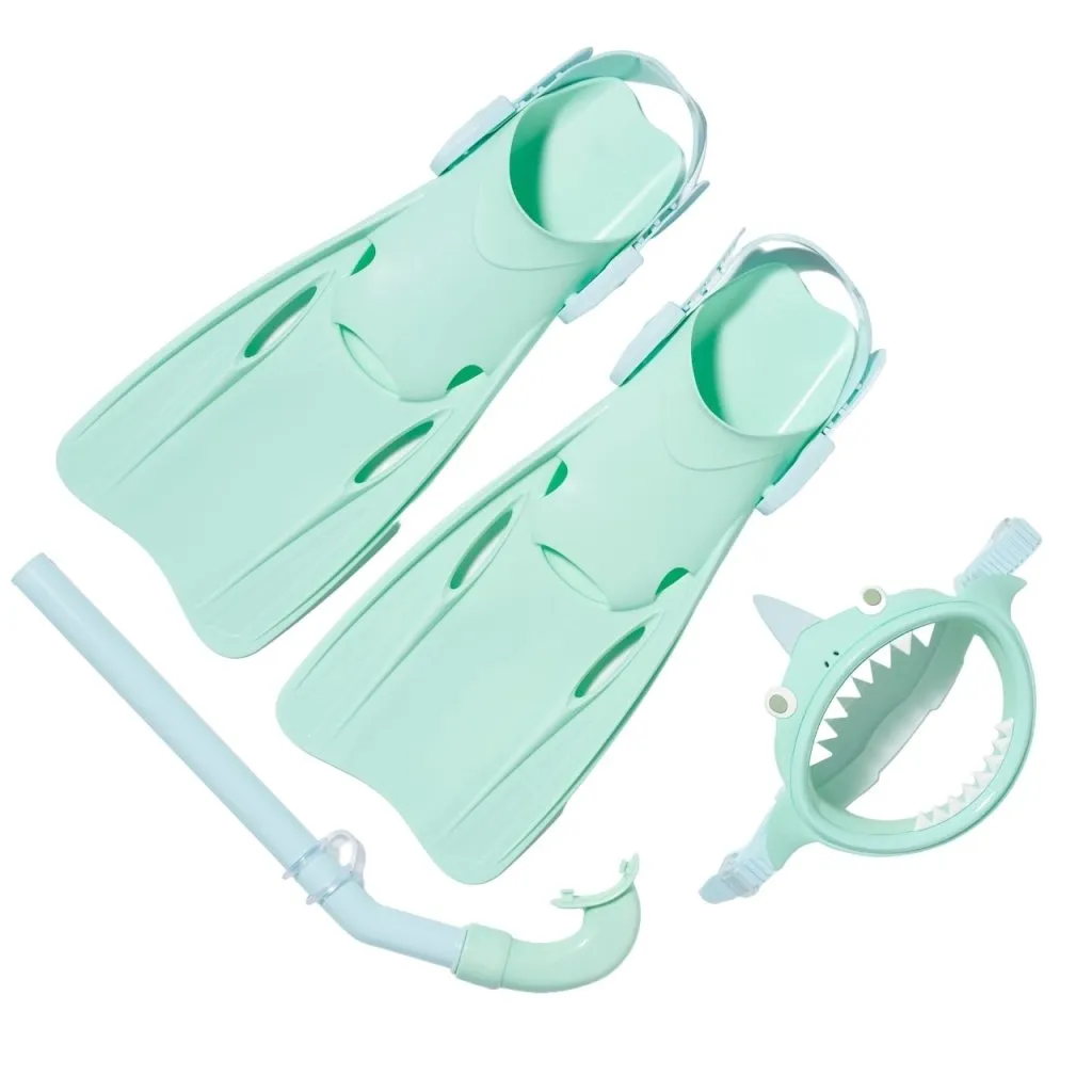 SUNNYLIFE Kids Snorkel Set Small Salty the Shark Multi