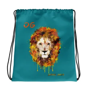 Teal Drawstring Bag