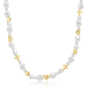 The Etoile Pearl Stud Necklace