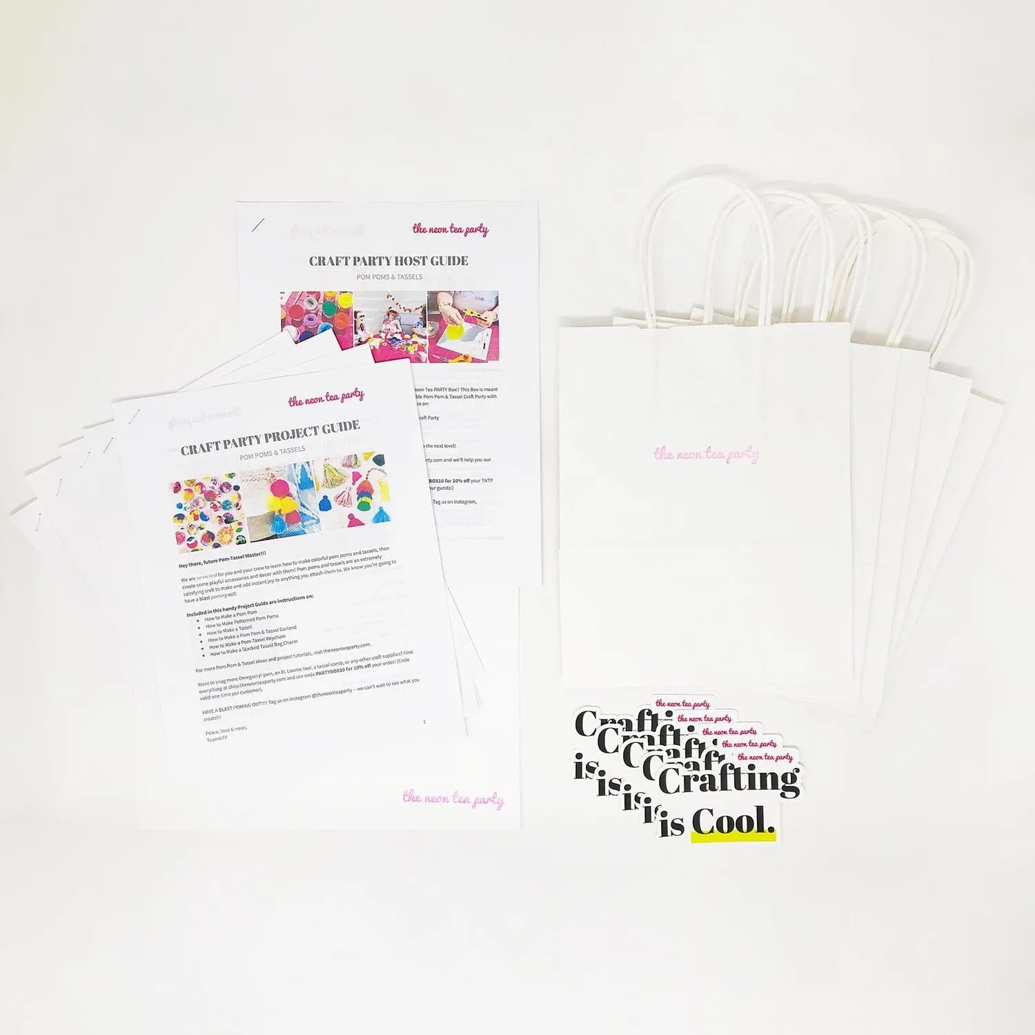 The Neon Tea PARTY Box - Pom Poms & Tassels