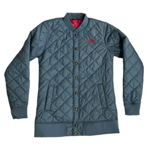 The North Face Button Up Bomber Jacket | Blue &amp; Pink | Women’s Small