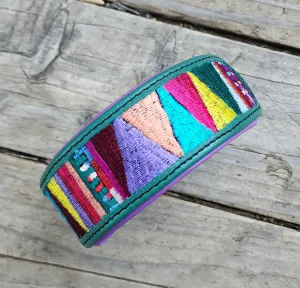 The Sofia (green with purple padding)