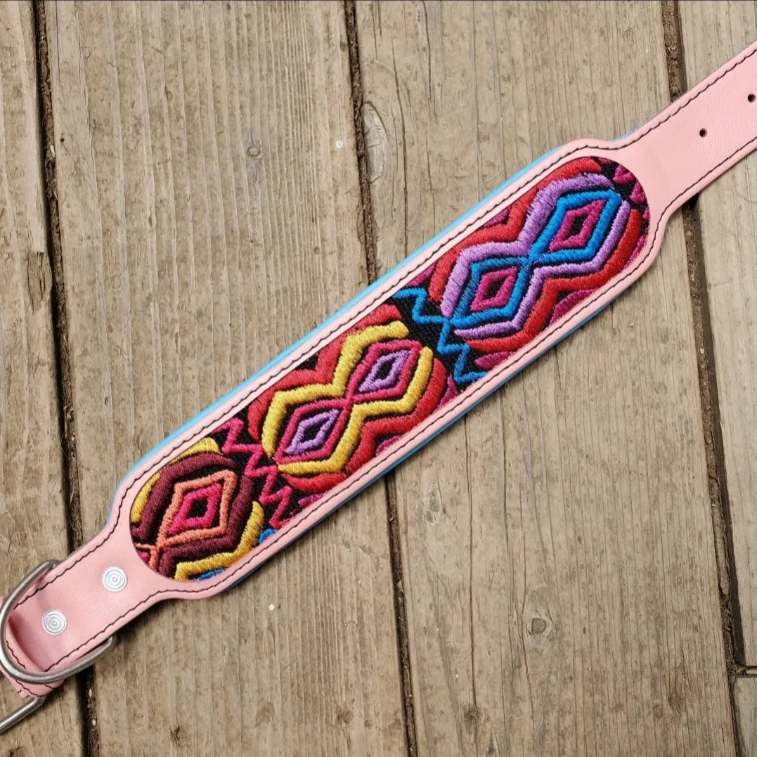 The Sofia (pink with blue padding)