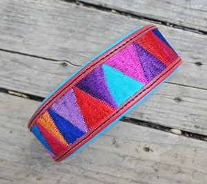The Sofia (red with blue padding)