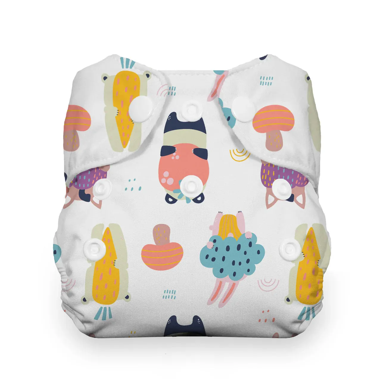 Thirsties - Harvest Helpers - Snap, Natural - Newborn All-in-One