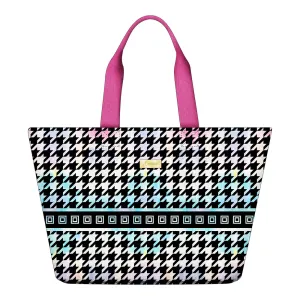This Stylish And Versatile Tote Bag Features A Houndstooth Design