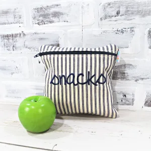 Ticking Stripe Personalized Reusable Bag
