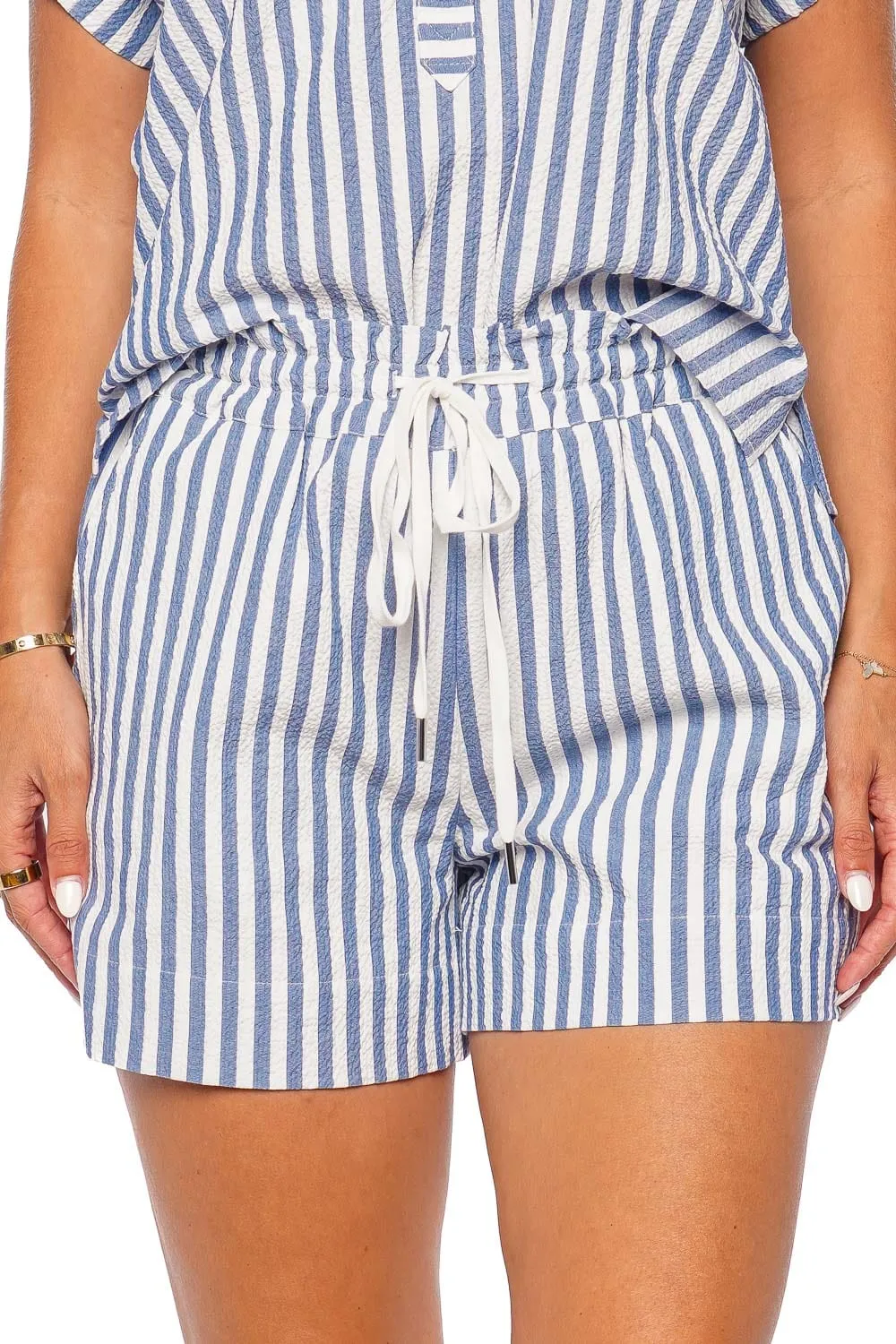 Tijana Blue & White Striped Short