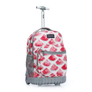 Tilami Pink Cute Watermelon 19 inch Kids Rolling Backpack