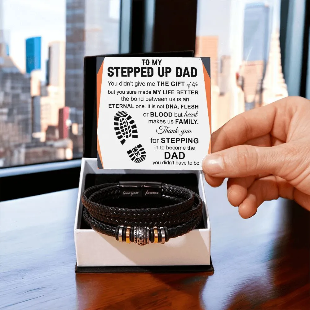 To My Stepped Up Dad - "Love You Forever" Bracelet - SD002