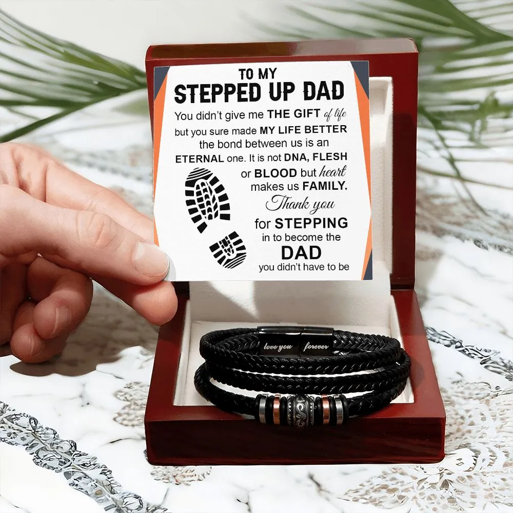 To My Stepped Up Dad - "Love You Forever" Bracelet - SD002