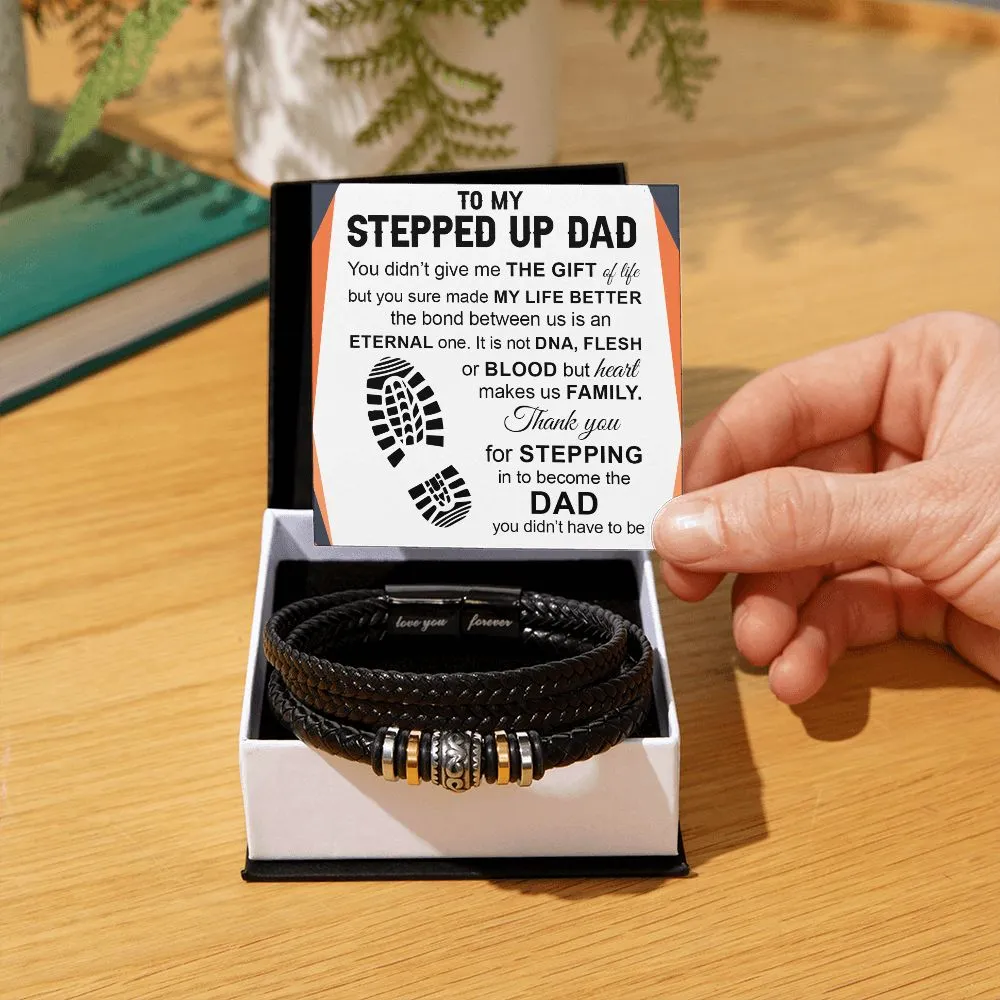 To My Stepped Up Dad - "Love You Forever" Bracelet - SD002