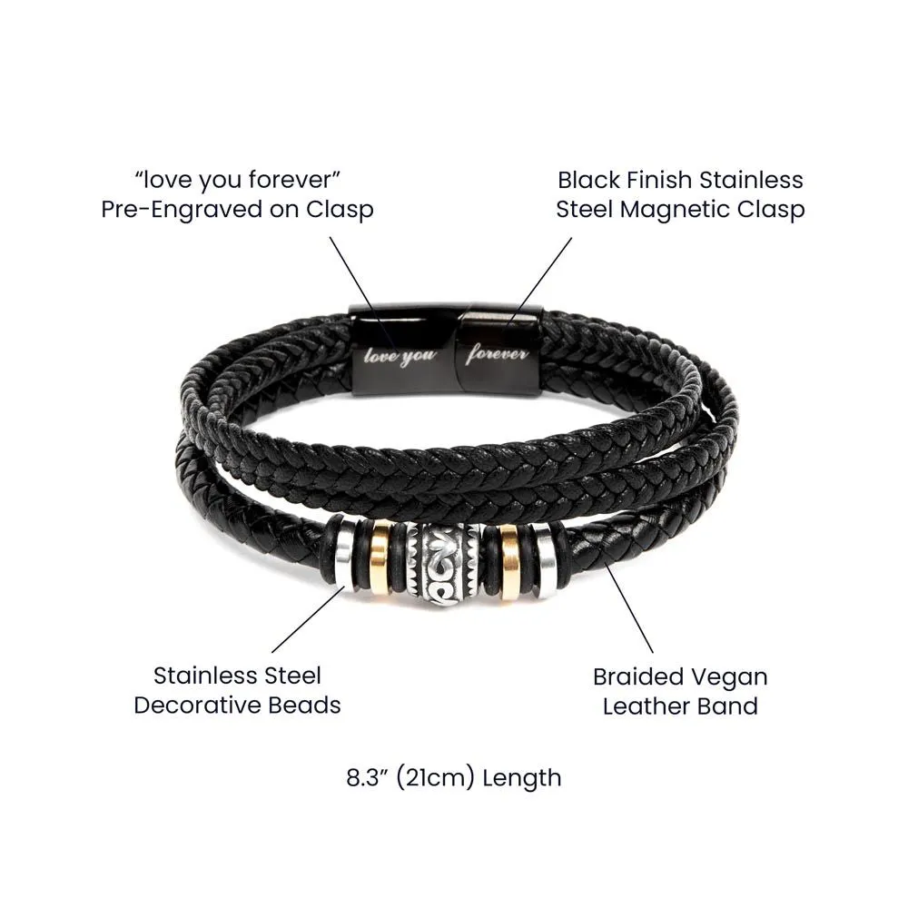 To My Stepped Up Dad - "Love You Forever" Bracelet - SD002