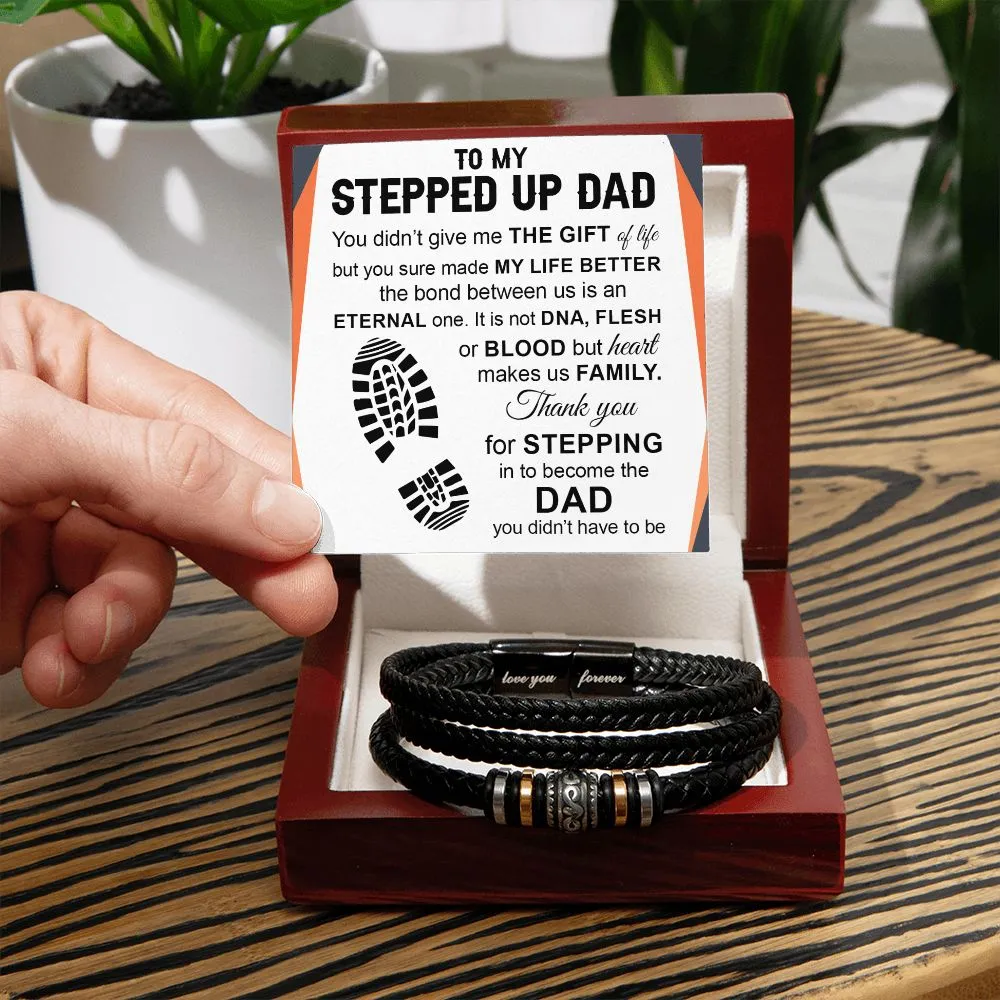 To My Stepped Up Dad - "Love You Forever" Bracelet - SD002