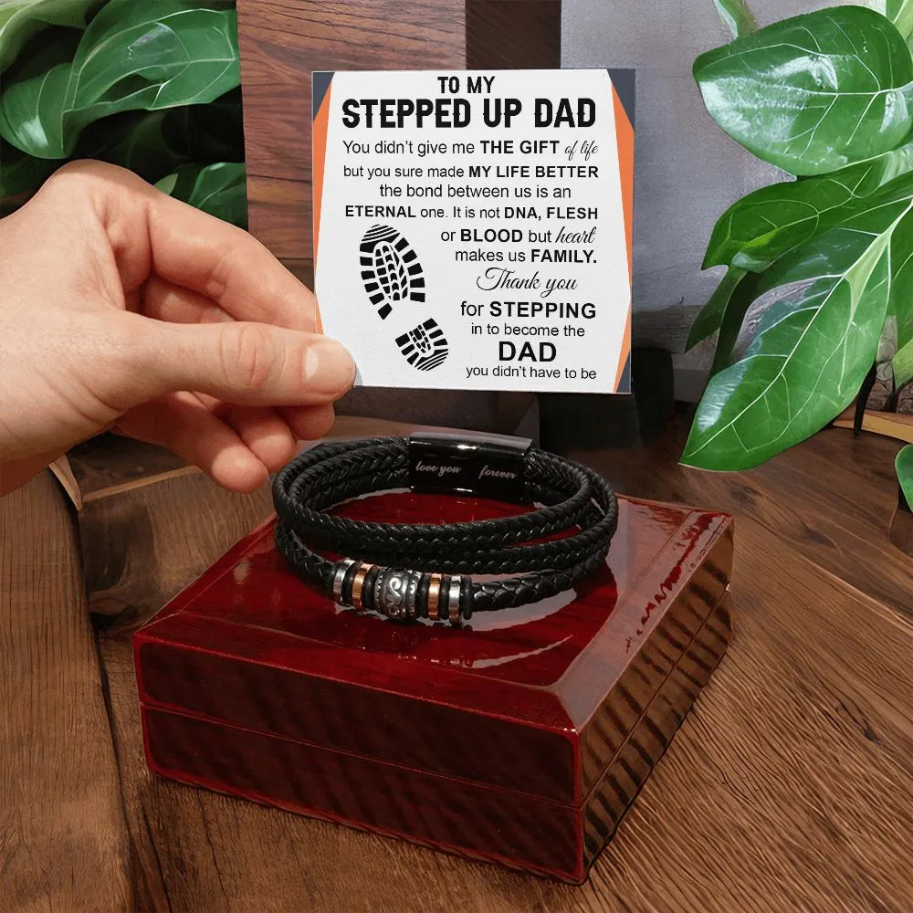 To My Stepped Up Dad - "Love You Forever" Bracelet - SD002