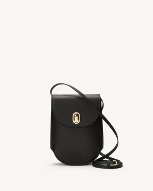 Tondo Pouch in Black Leather