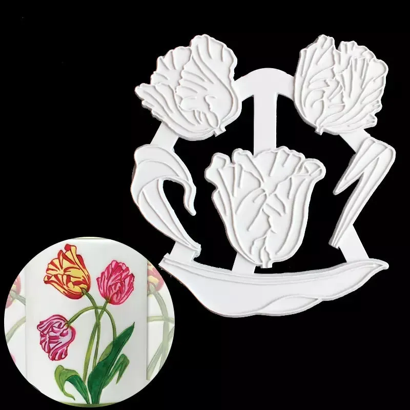 TULIPS SILICONE EMBOSSER