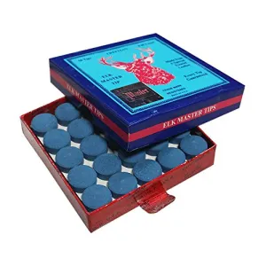 Tweeten Elk Master 14 mm Soft Leather Billiard/Pool Cue Tips, Box of 50