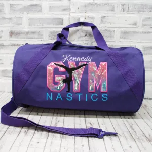 Unicorn Ombre Personalized Gymnastics Duffle Bag or Tote