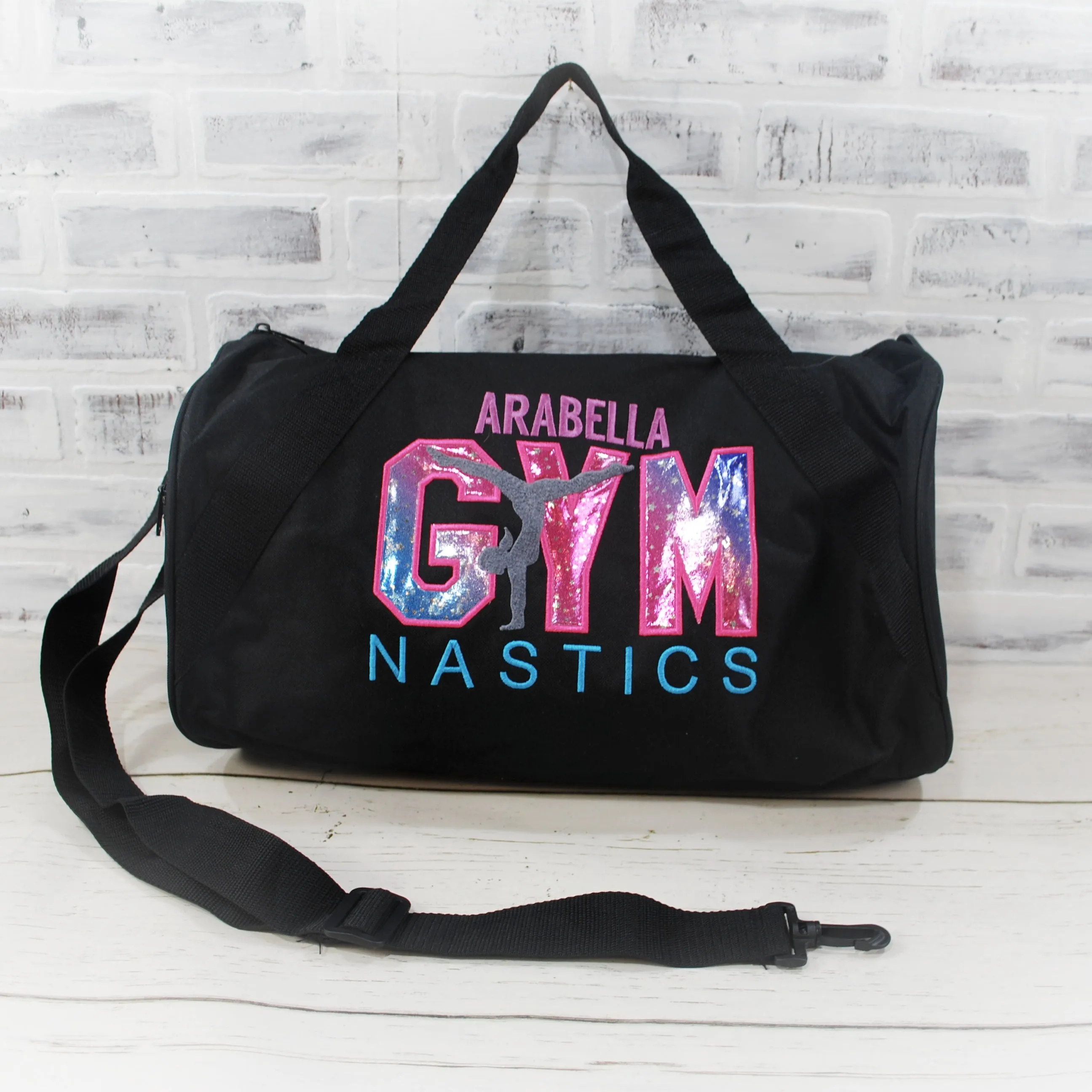 Unicorn Ombre Personalized Gymnastics Duffle Bag or Tote