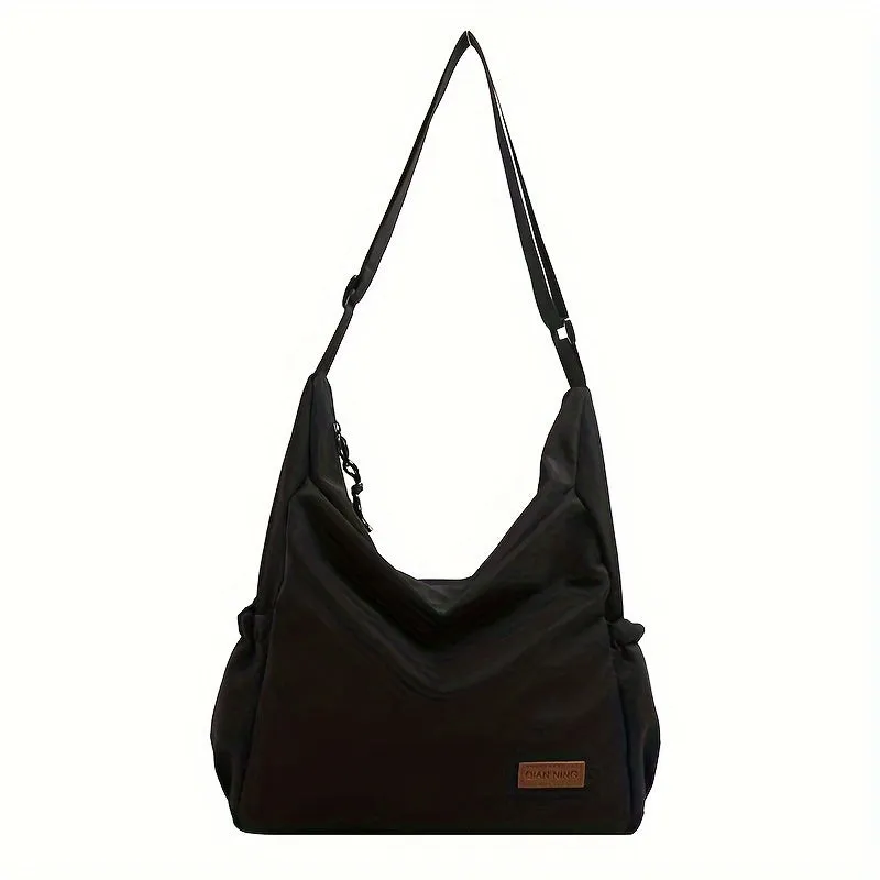 Unisex Nylon Sling Bag Large Capacity Lightweight Shoulder Strap Outdoor Travel