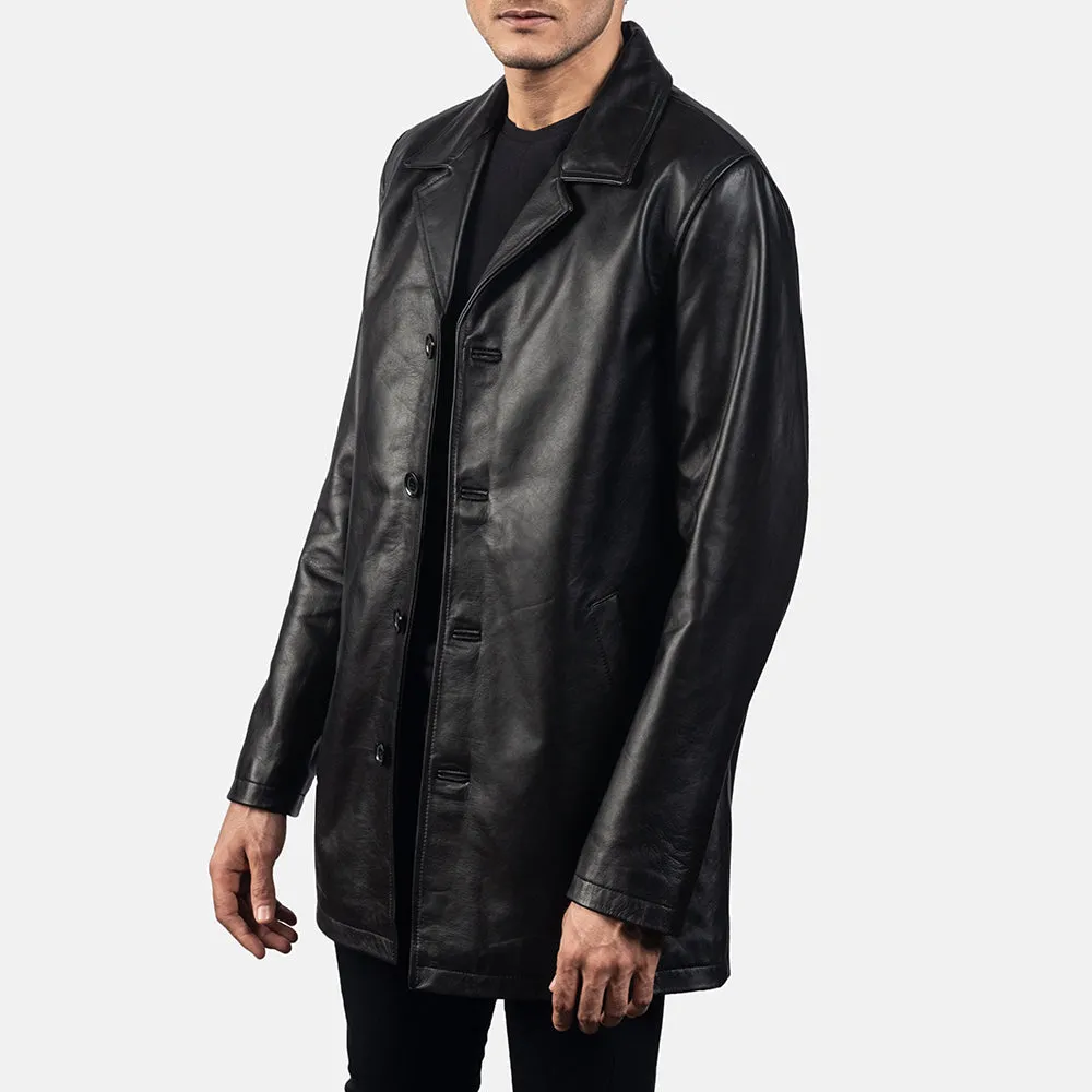 UrbanEdge Leather Coat