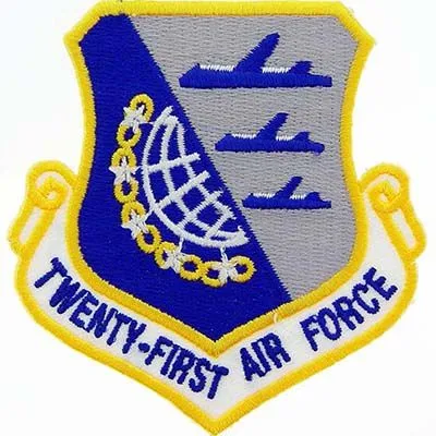 US Military USAF 21st Air Force Shield Patch