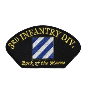 US Military USAR 003rd Infantry Division Rock Of The Marne Hat Iron On Patch