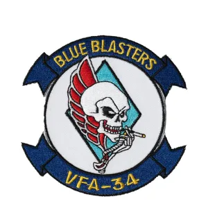US Military USN Blue Blasters VA-34 Iron On Patch