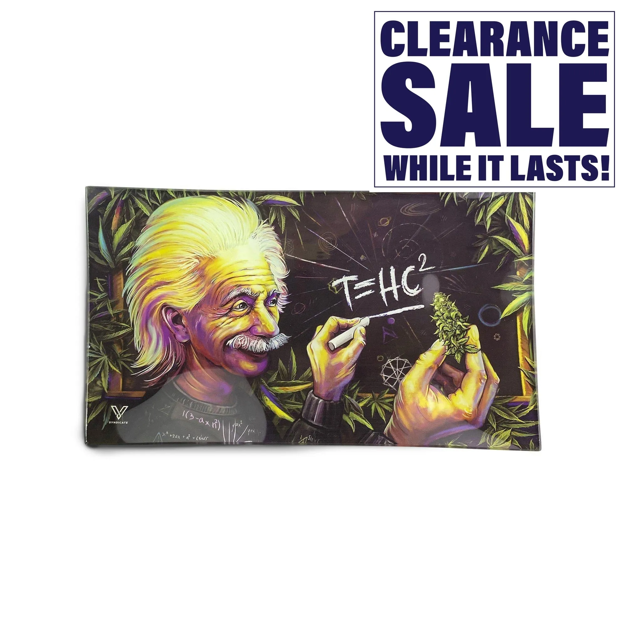 V-Syndicate Medium Glass Rolling Tray - Various Designs - (1 Count)