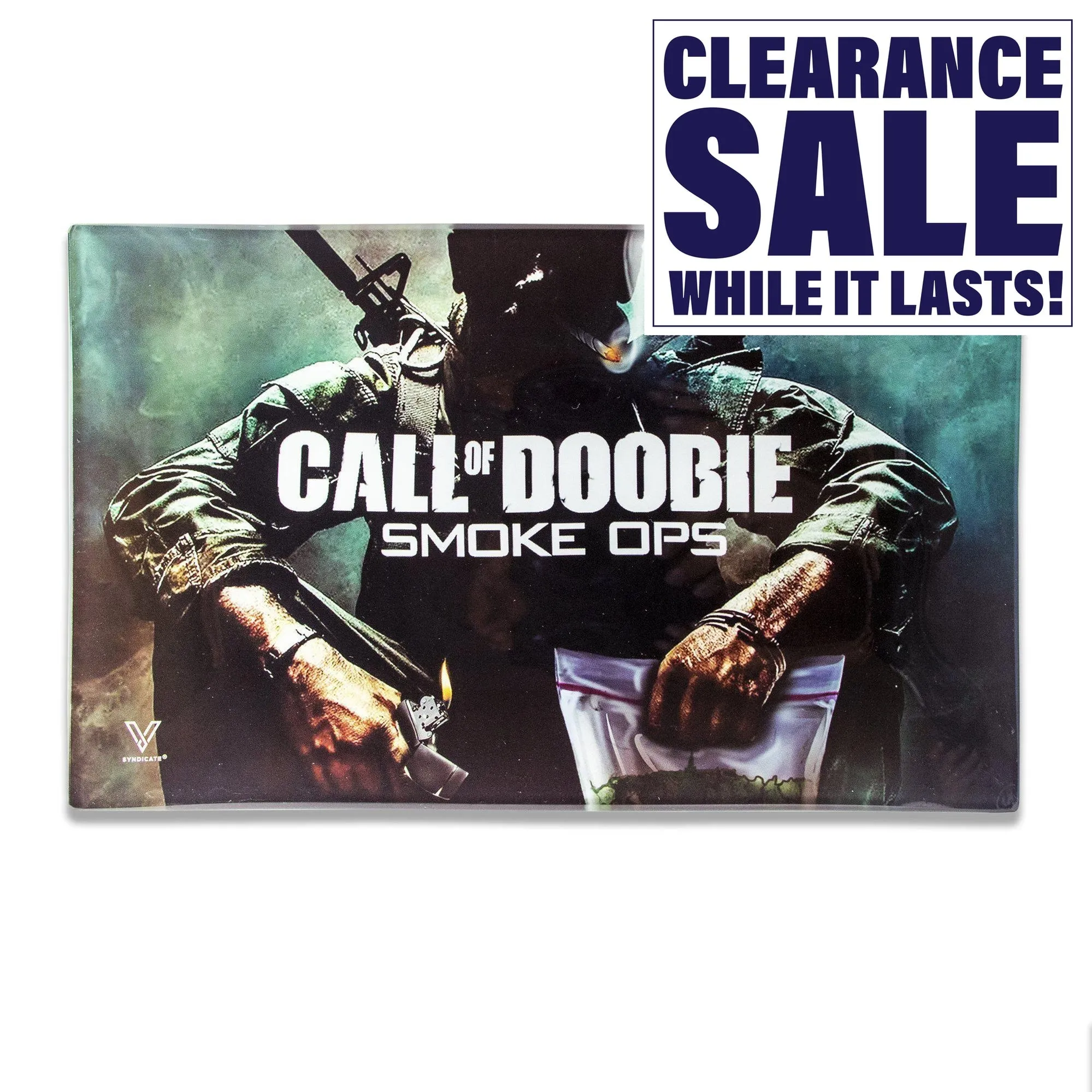 V-Syndicate Medium Glass Rolling Tray - Various Designs - (1 Count)