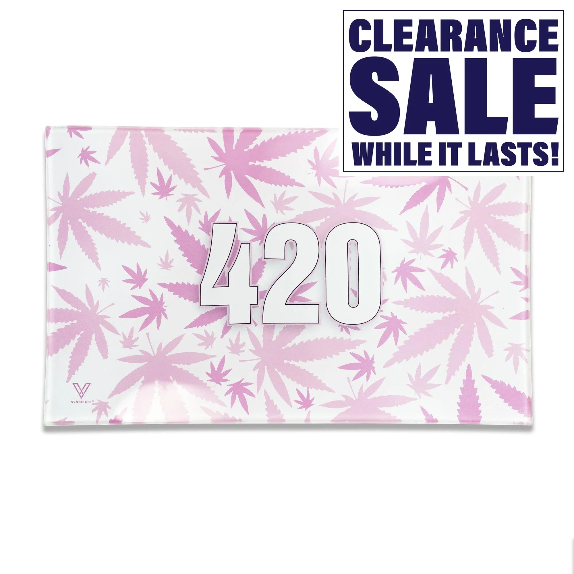 V-Syndicate Medium Glass Rolling Tray - Various Designs - (1 Count)