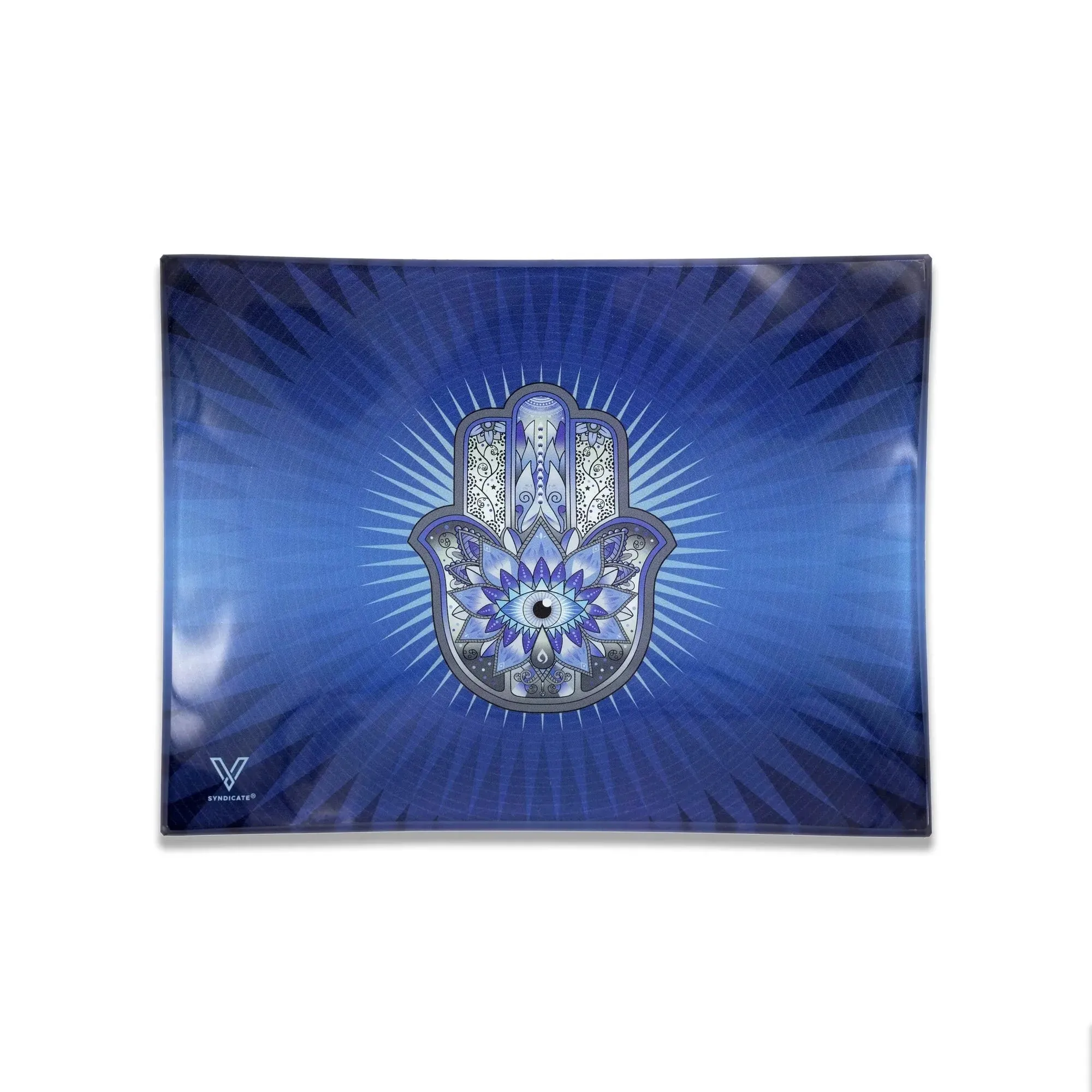 V-Syndicate Medium Glass Rolling Tray - Various Designs - (1 Count)