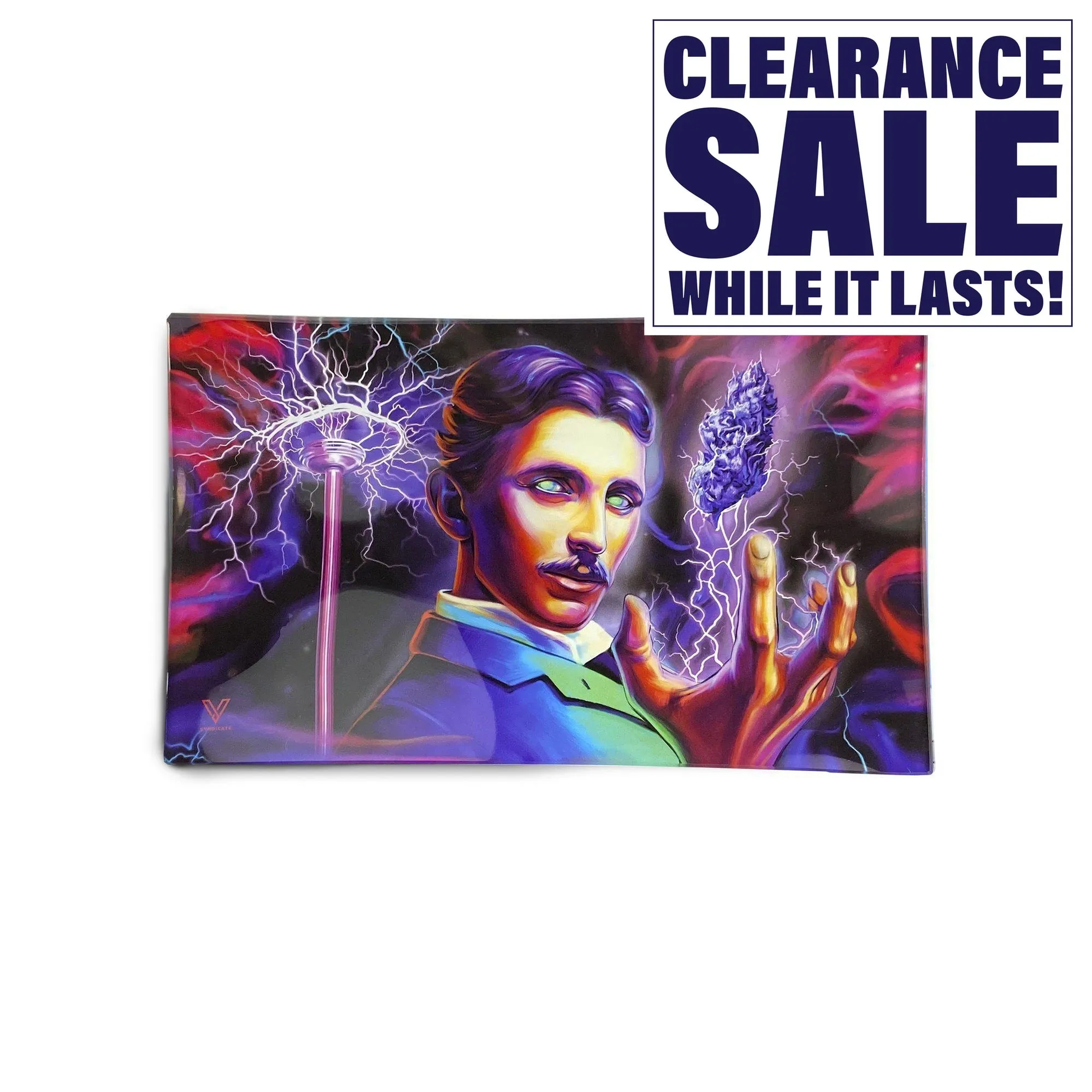 V-Syndicate Medium Glass Rolling Tray - Various Designs - (1 Count)