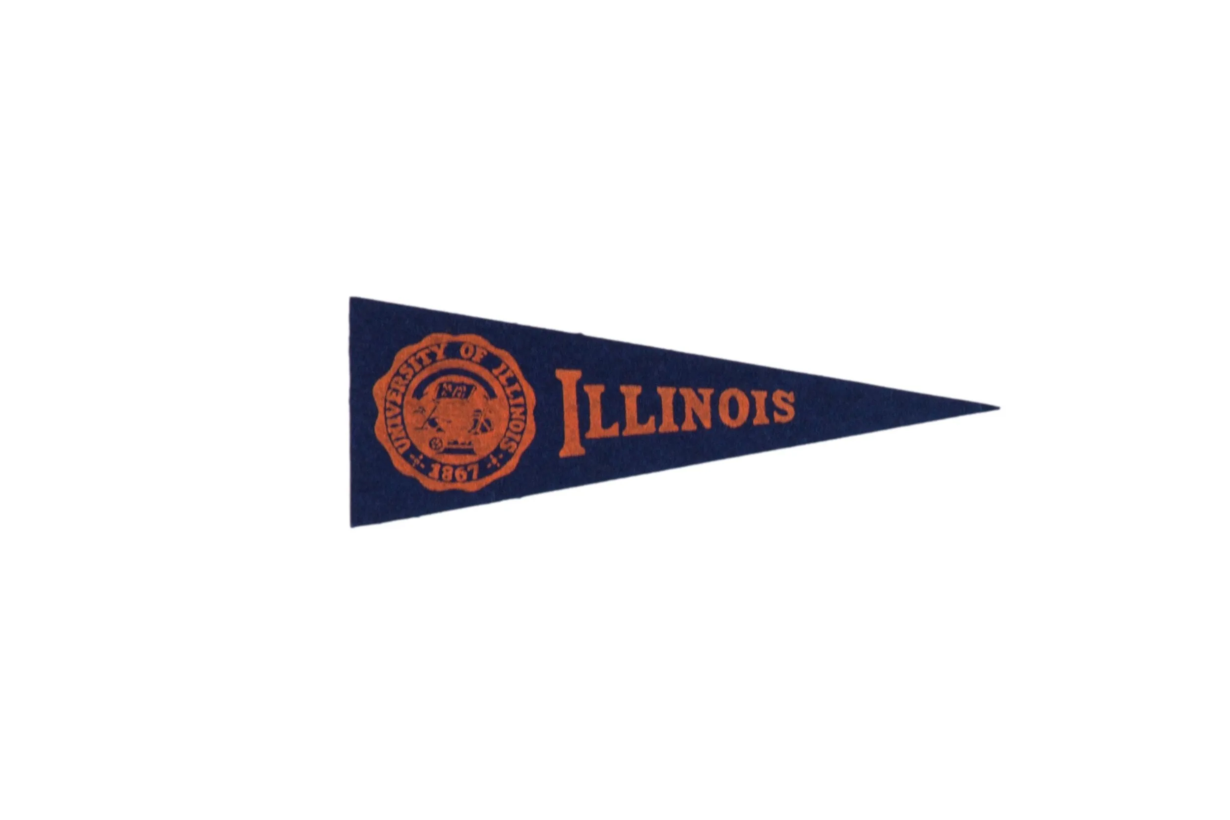 Vintage University of Illinois Felt Flag