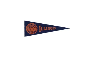 Vintage University of Illinois Felt Flag