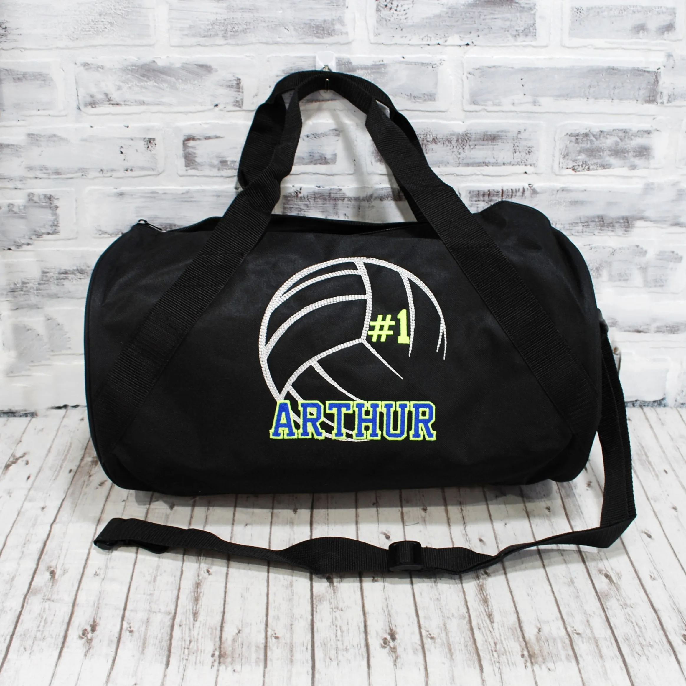 Volleyball Personalized 3 Lines Tote or Duffle Bag