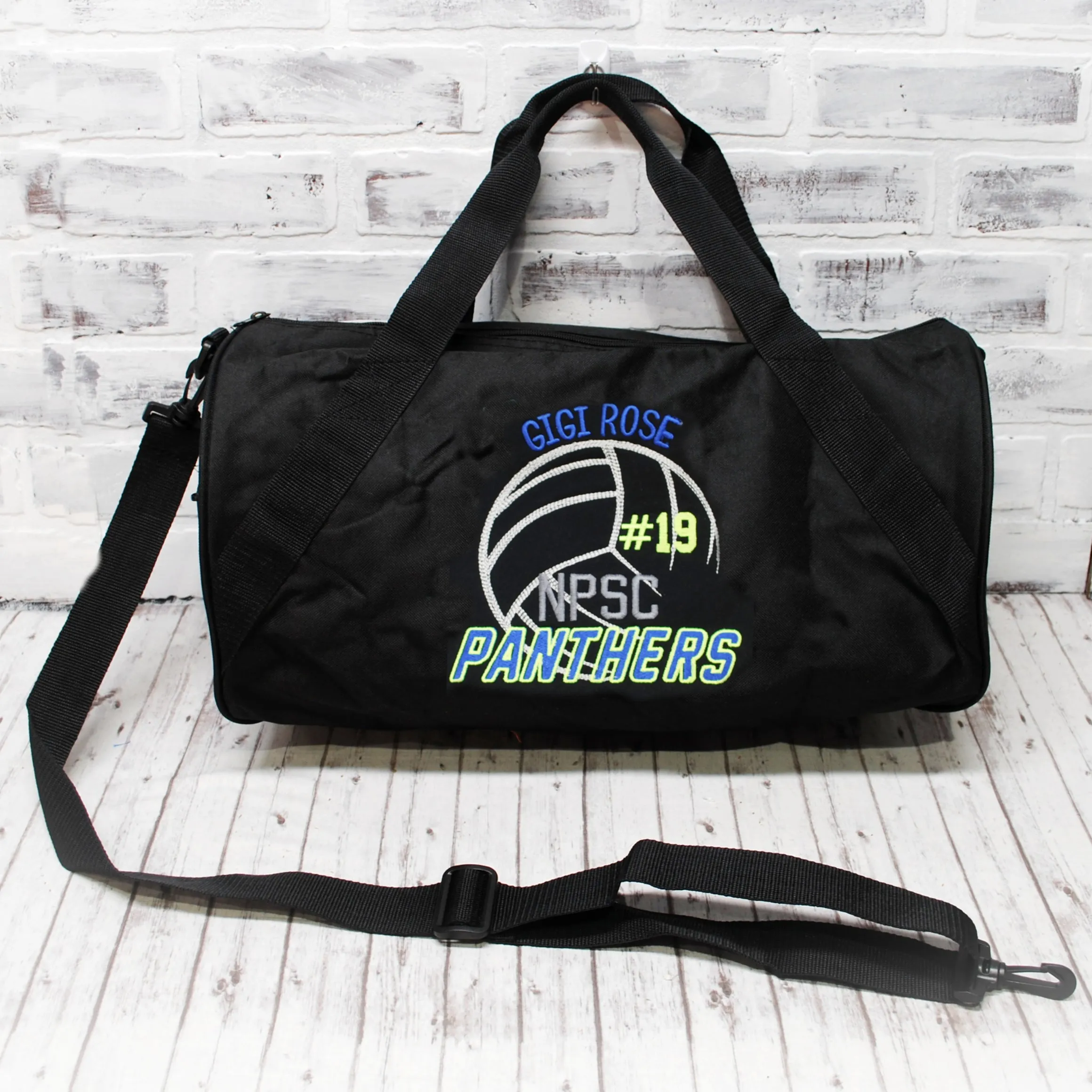 Volleyball Personalized 3 Lines Tote or Duffle Bag