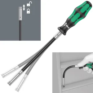 Wera 393 S Kraftform Kompakt Screwdriver Bit Holder Extra Slim with Flexible Shaft
