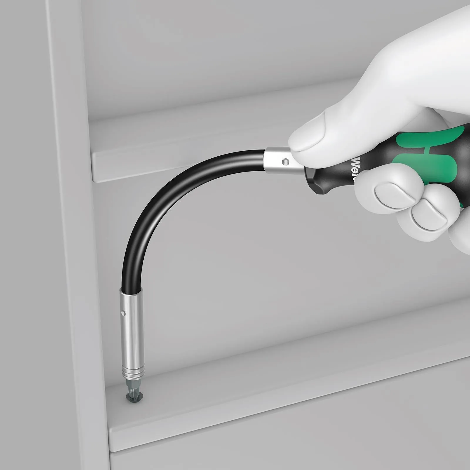 Wera 393 S Kraftform Kompakt Screwdriver Bit Holder Extra Slim with Flexible Shaft