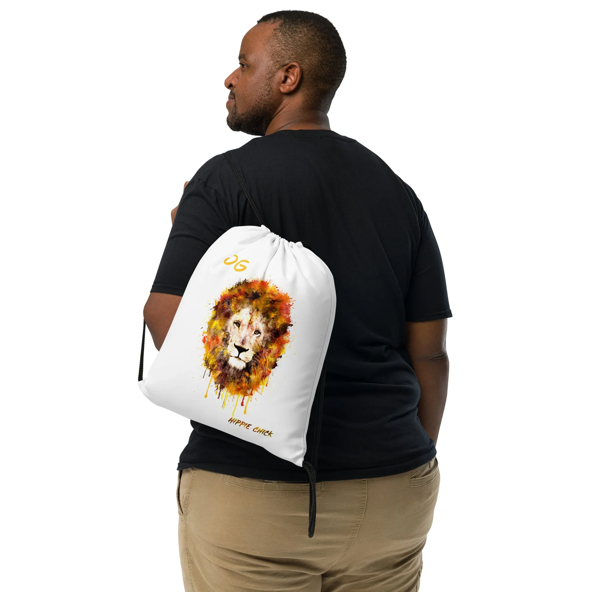 White Drawstring Bag